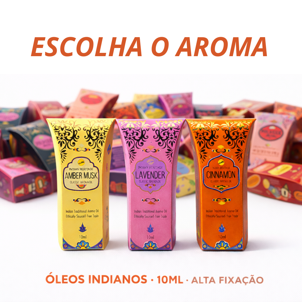 Essência Oleo Indian Heritage Sreevani Golden Índia Cascata - ESCOLHA O AROMA em Oferta na Shopee