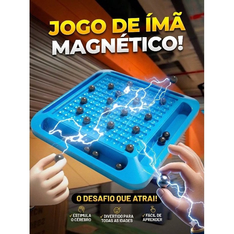 Xadrez Magnético Educativo: Jogo de Tabuleiro para Crianças e Adultos Jogarem com a Familia em Oferta na Shopee