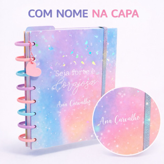 Planner Personalizado com Nome | Agenda Feminina A5 Disc Planner em Oferta na Shopee