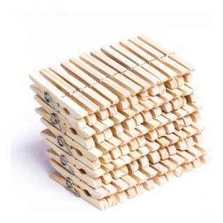 Kit 60 Prendedor de Roupa Pegador Madeira em Oferta na Shopee