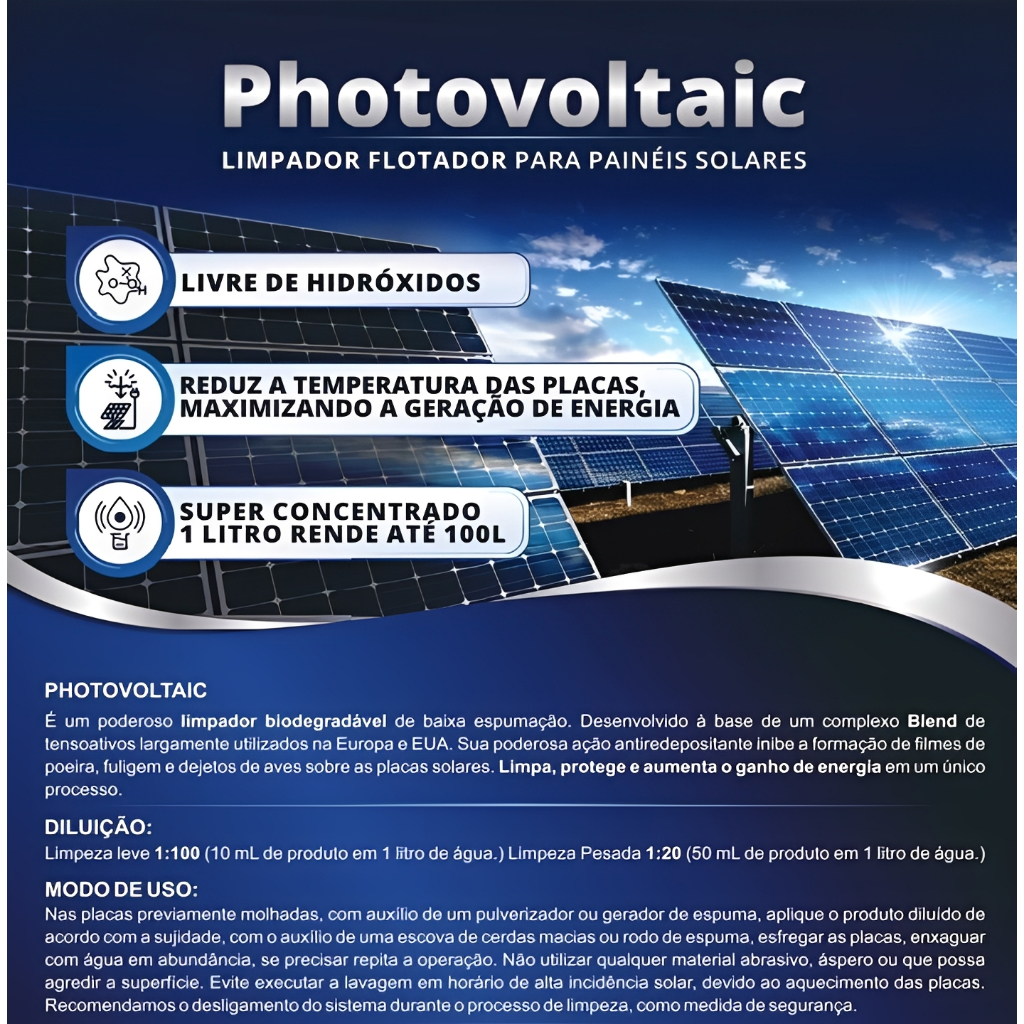 Placa Fotovoltaica: Limpador Neutro Para Placas Solar