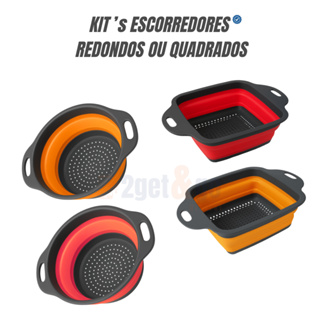 Escorredor Alimento Silicone Dobrável Retrátil Arroz Macarrão Salada Fruta 24CM em Oferta na Shopee