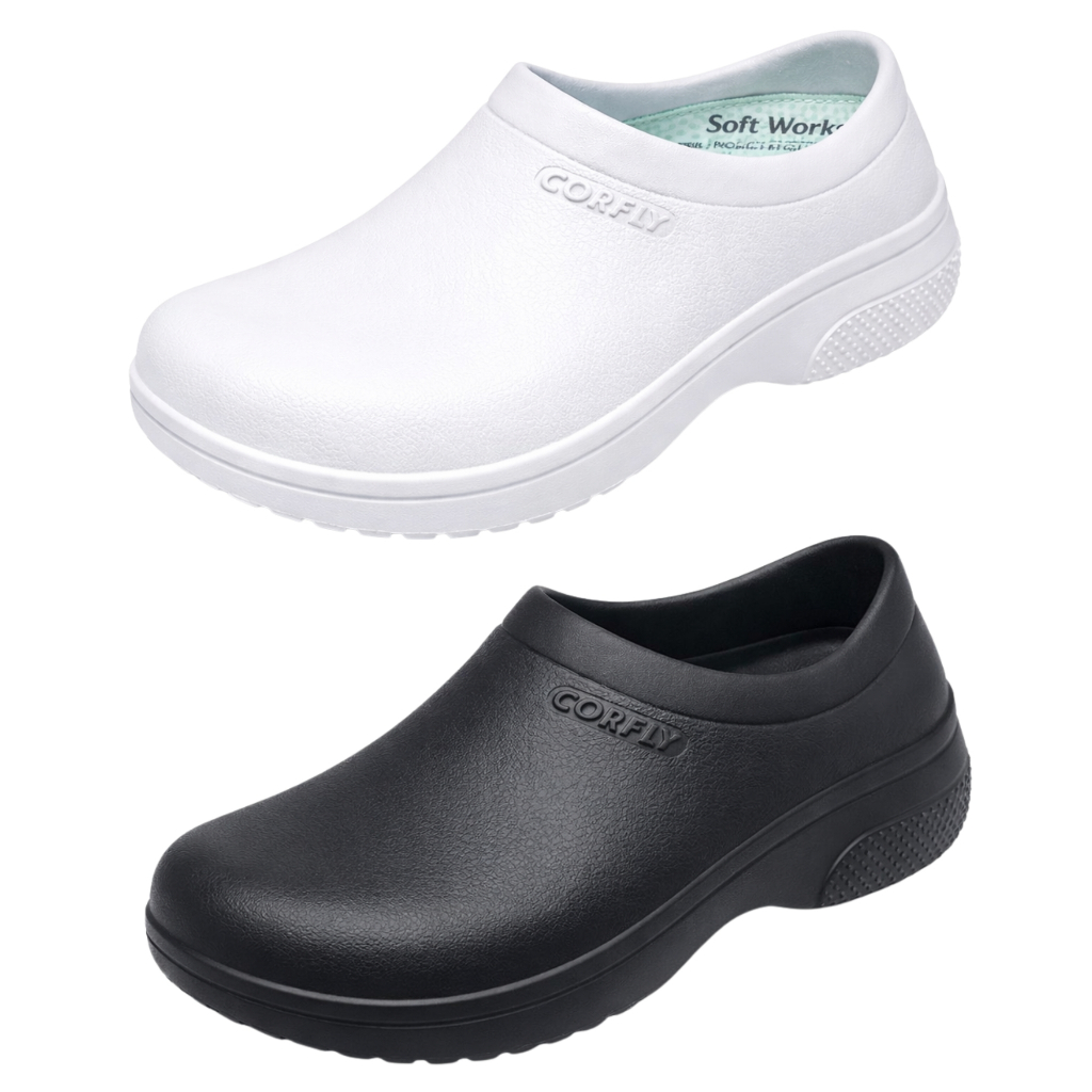 Sapato Anti-Microbiano Fechado Confortável Trabalho Profissional Medicina Enfermagem Cozinha Limpeza