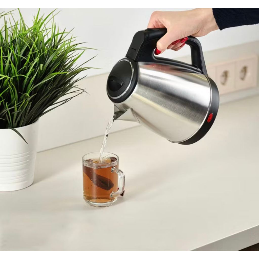 ￼Chaleira Elétrica Térmica Bule Com Tampa Inox 1,8L