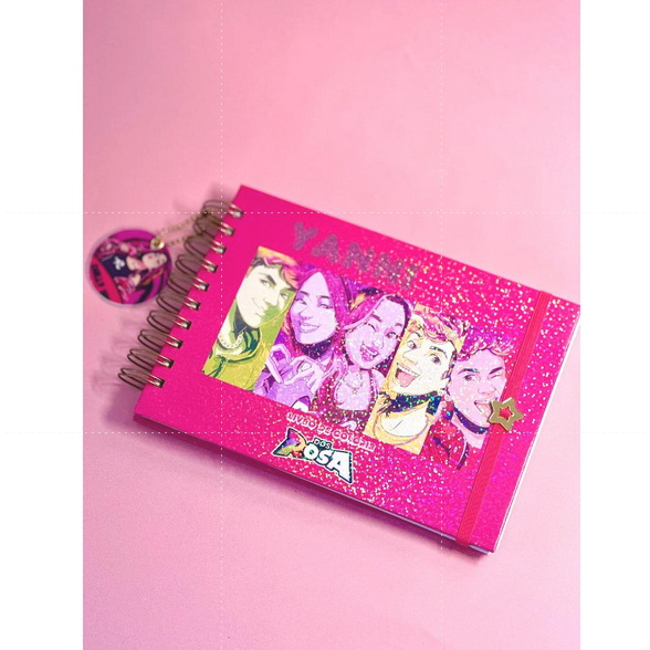 Livro de colorir dos Rosa Emilly Vick - BRINDE CARTELA ADESIVOS + CHAVEIRINHO