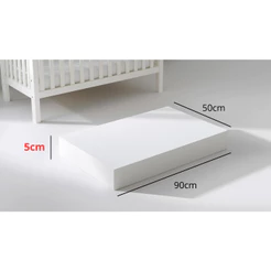Espuma D18 Com Corte Sob Medida 90cm X 50cm X 5cm Para Colchão de Bebê Recém Nascido ou Chiqueirinho infantil.