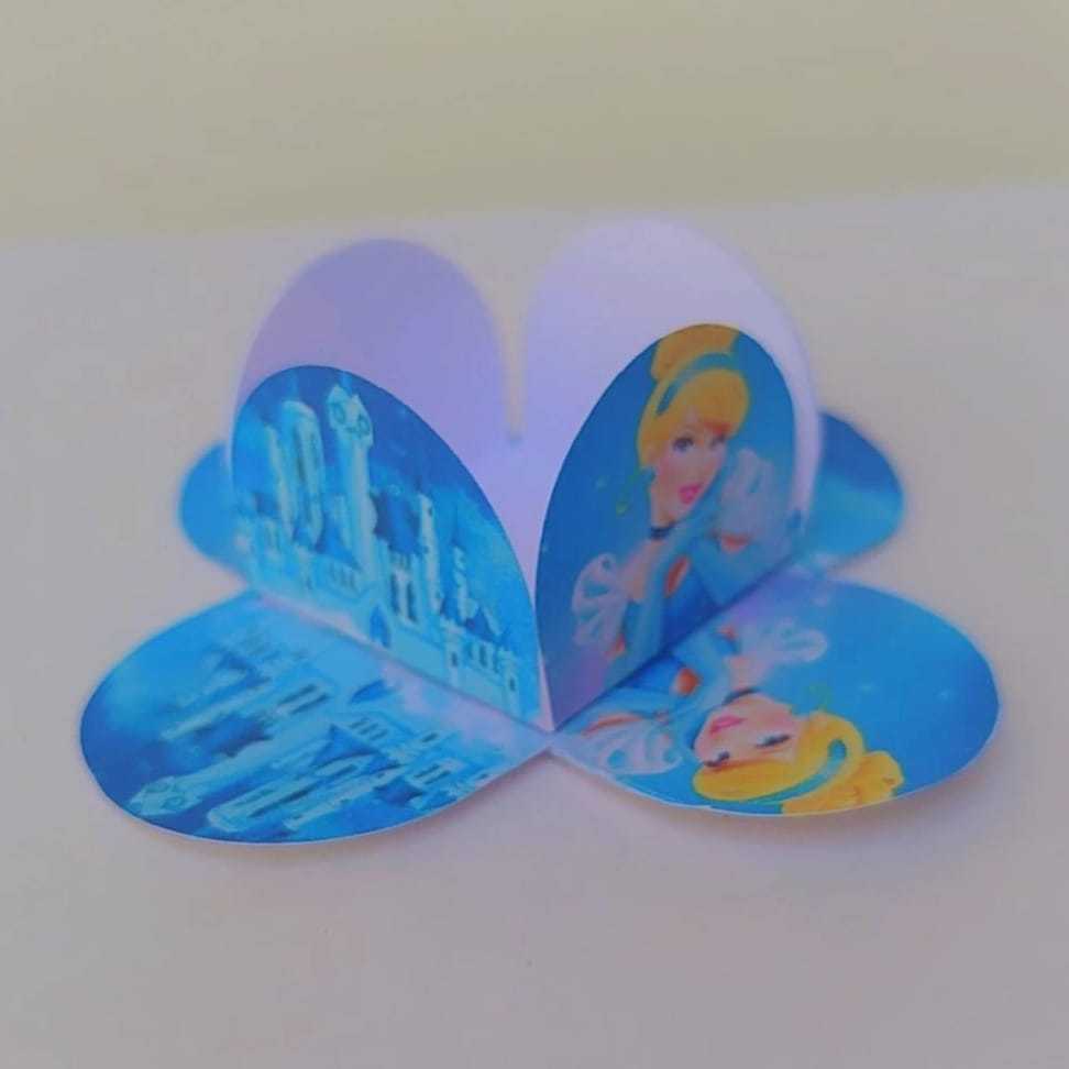 100 Forminhas para Doces Personalizadas 4 Pétalas PRINCESA CINDERELA Infantil Aniversário Lembrancinha Brigadeiro