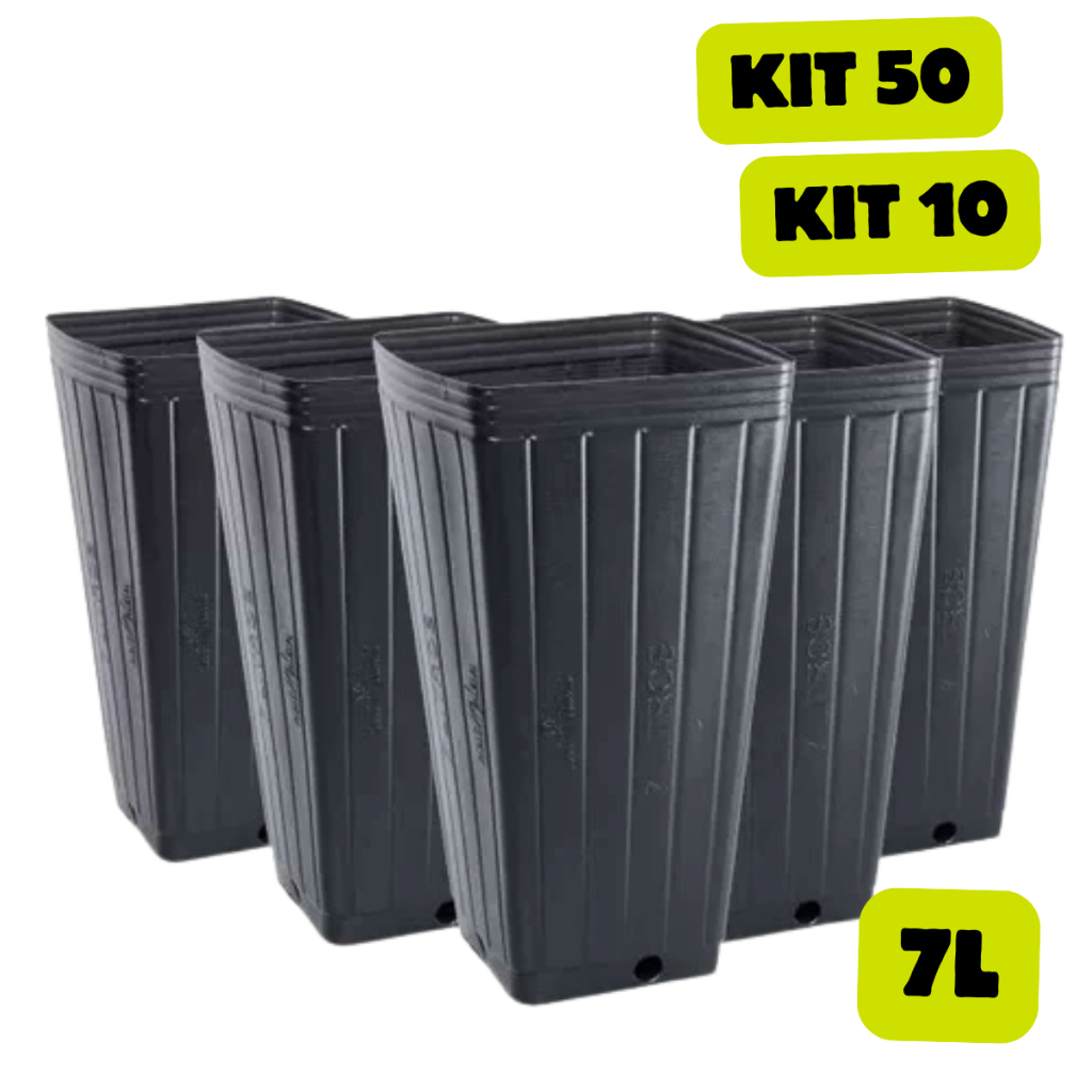 Vaso 7 Litros Comprido para Plantas Ornamentais Mudas Citrus Flexivel Flores em Oferta na Shopee