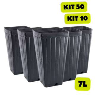 Vaso 7 Litros Comprido para Plantas Ornamentais Mudas Citrus Flexivel Flores em Oferta na Shopee