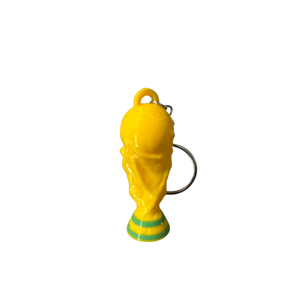 Kit Com 10 Chaveiros Taça Copa Do Mundo Troféu Futebol Amarelo