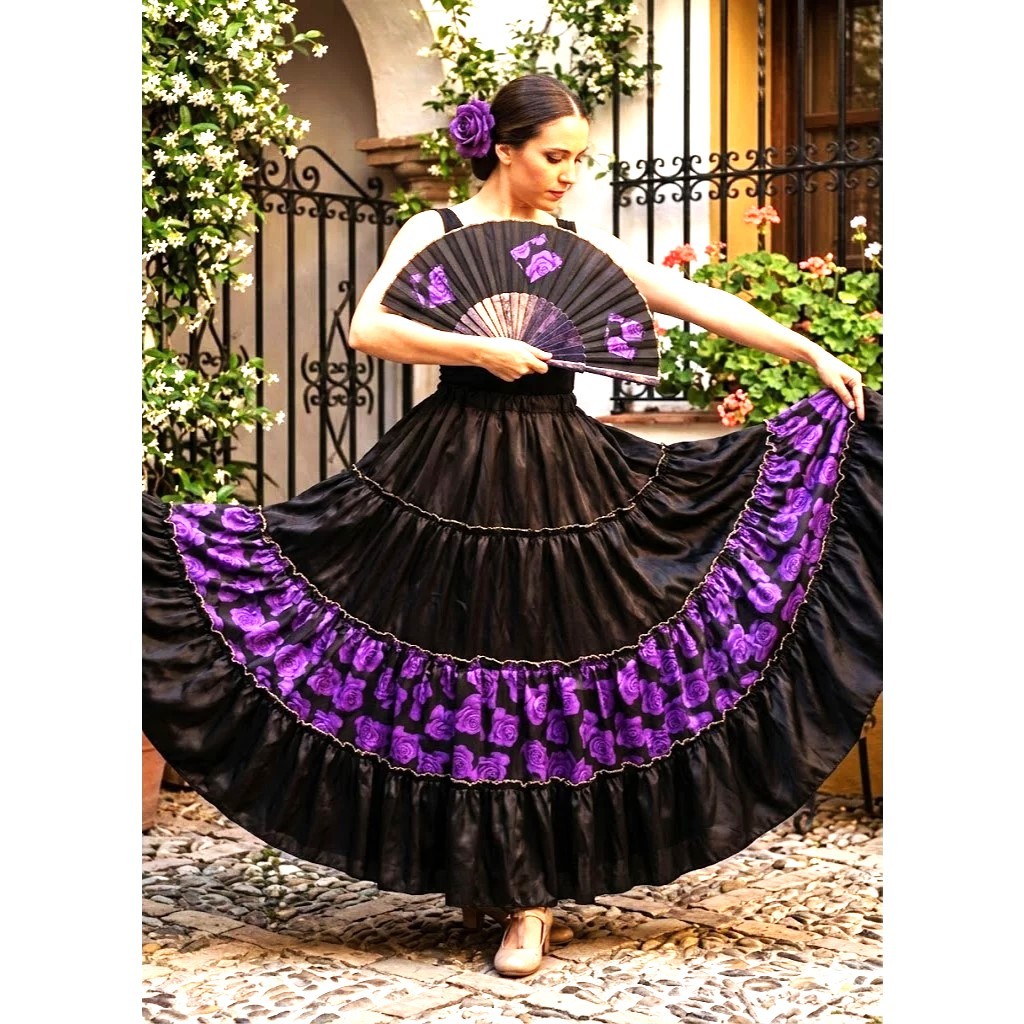 SAIA COM ESTAMPA CIGANA/POMBA GIRA - 4,5M DE RODA- roupa de umbanda-sem a blusa - --ENVIAMOS O MAIS RÁPIDO POSSÍVEL----