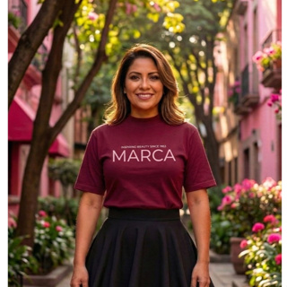 100% algodão T-Shirt Babylook Inspiring Beauty para consultoras - marsala, branca, preta em Oferta na Shopee