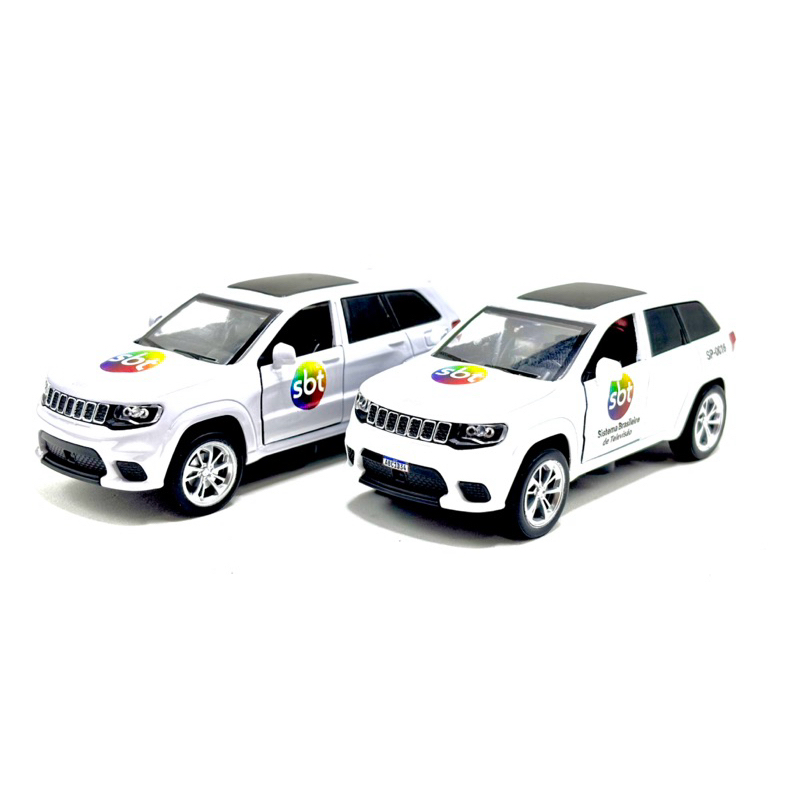 Miniatura Reportagem sbt ou BAND jeep Grand cherokee + Volkswagen Amarok 1:43 /Fricção e Aberturas das portas