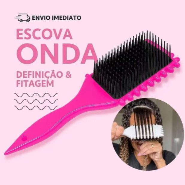 Escova Onda Finalizadora Beauty Flash Finalização para Cabelos Cacheados e Crespos ÓTIMA FINALIZAÇÃO