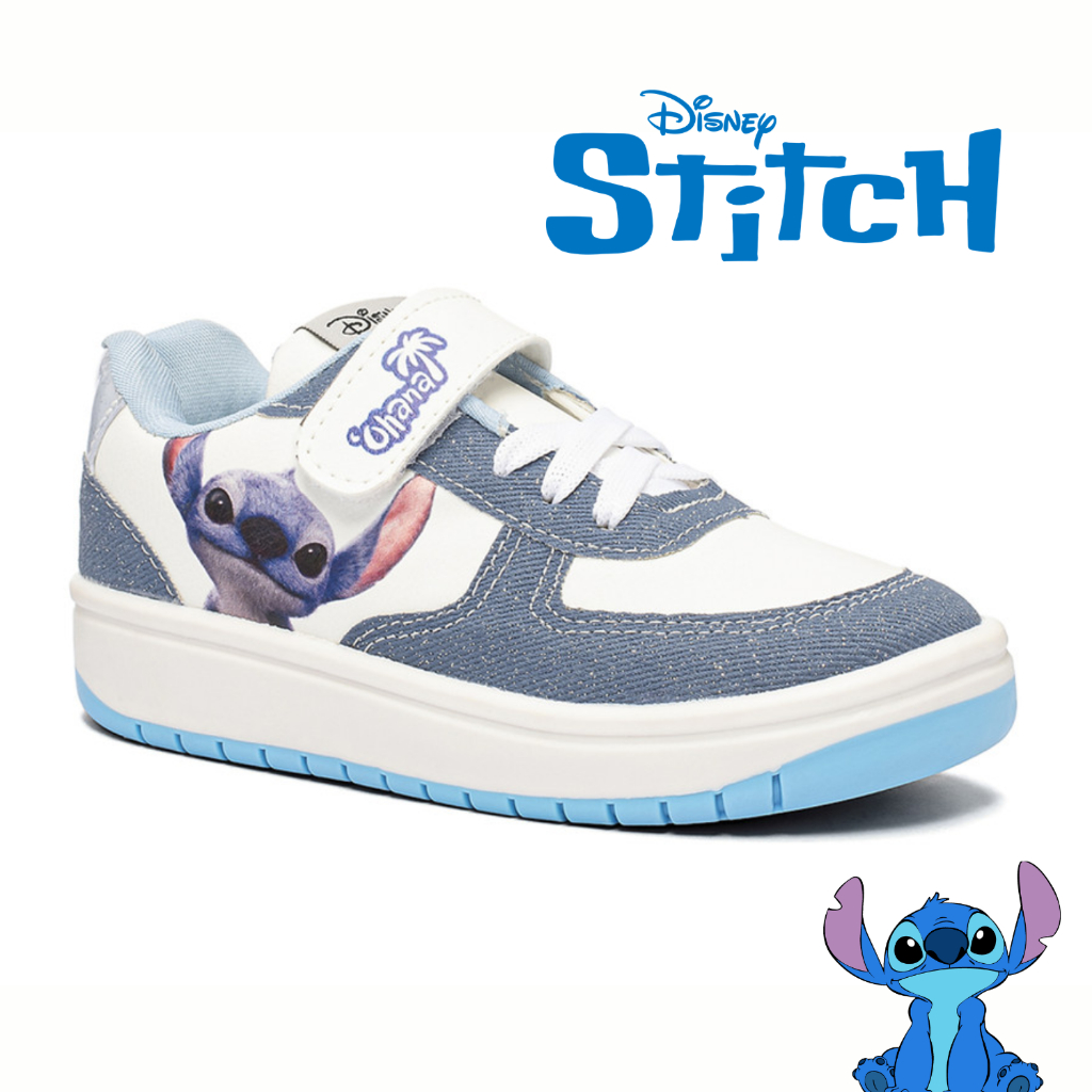 Tênis Infantil Disney Stitch Casual Escolar Leve Resistente Confortável Kids