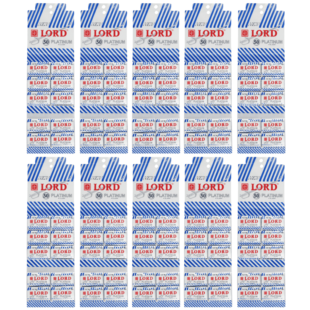 KIT 10 CARTELAS DE LÂMINAS LORD PLATINUM BARBEAR C/50 UN CADA – TOTAL 500 LÂMINAS PROFISSIONAIS em Oferta na Shopee