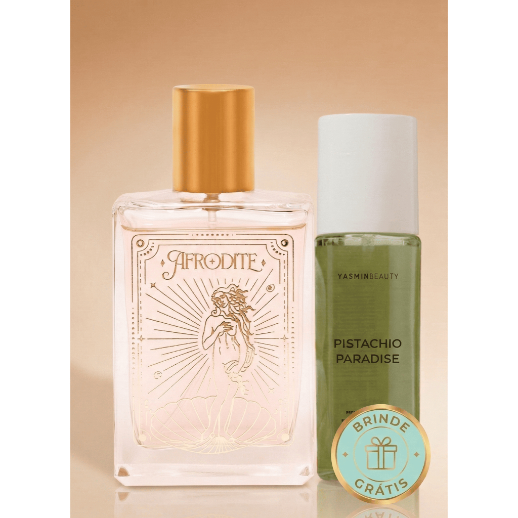 Perfume Afrodite 100ml Yasmin Beauty + Brinde Body Splash Pistache em Oferta na Shopee