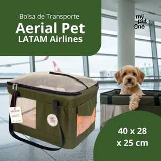 Bolsa Viagem Aérea Pet Latam Verde – Conforto e Segurança para Cães e Gatos com Almofada Removível e Acesso Superior em Oferta na Shopee