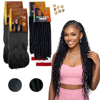 Kit 2 Jumbo Gypsy Braid 400gr + 2 Cabelo Nina Softex African + Anéis de Brindes em Oferta na Shopee
