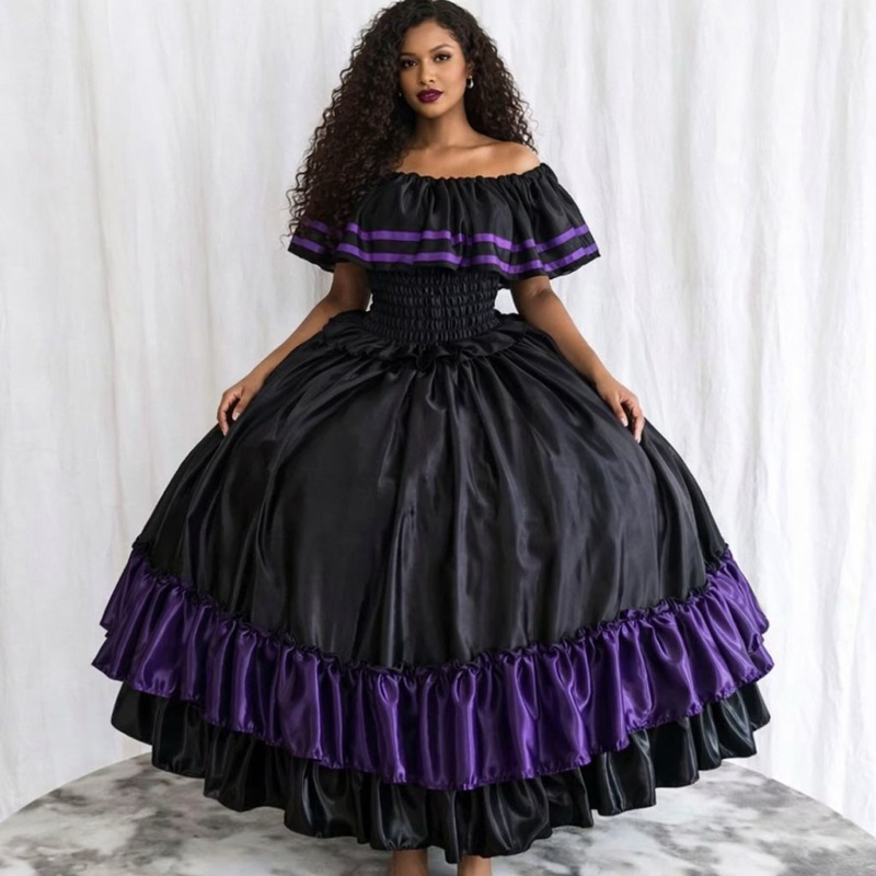 Conjunto Maria Mulambo - 2 peças - Maria Farrapo- Maria Padilha - Roupa Pombogira - Candomblé - Kimbanda
