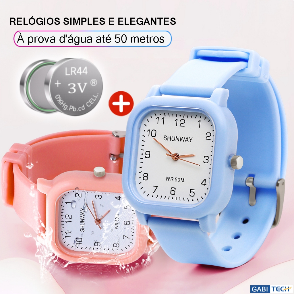 Feminino Relógio Original de ponteiro Relógios À Prova D 'Água Relógio Relógio Casual Esportivo Quadrado