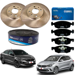 Kit Disco e Pastilha Freio Dianteiro Argo Cronos 1.3 2017/21