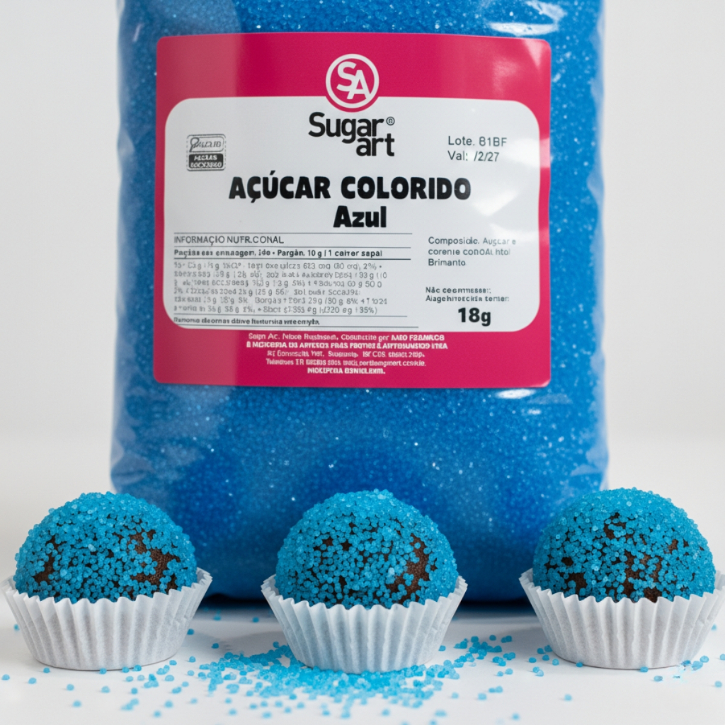 Açúcar Específico Azul Algodão Doce Confeito Bolos Docinhos Pipoca Brigadeiro em Oferta na Shopee