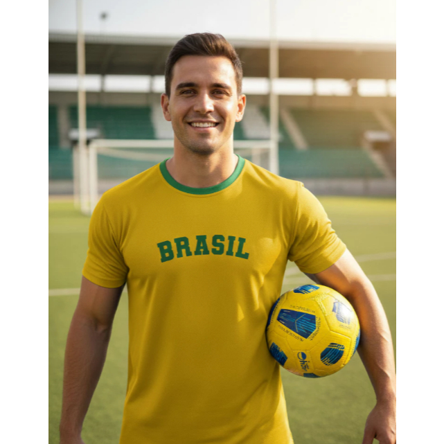 Camiseta Brasil Dry Fit Camisa Seleção Torcedor Premium Masculina - Treino e Lazer