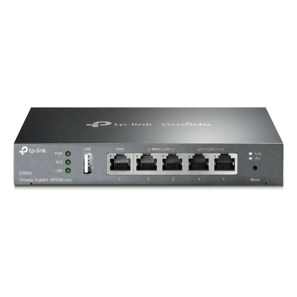 Roteador VPN Tp-link Load Balance Router Vpn TL-ER605 com Fio Multi-WAN Até 4 Portas WAN Gigabit