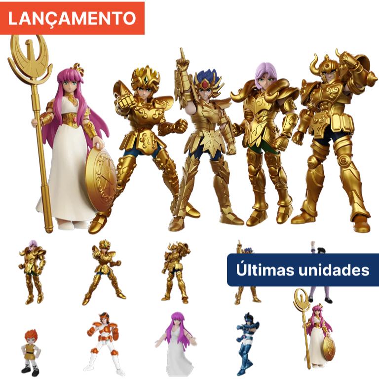 Blokees Boneco Articulado Cavaleiros do Zodiaco Vol.3 Saint Seiya Galaxy Version 3 Action Figure