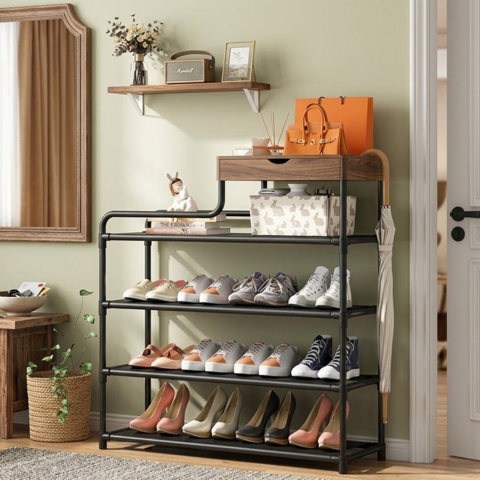Sapateira Rack Estante Multiuso Organizador Calçados Porta Sapatos Estante Organizadora