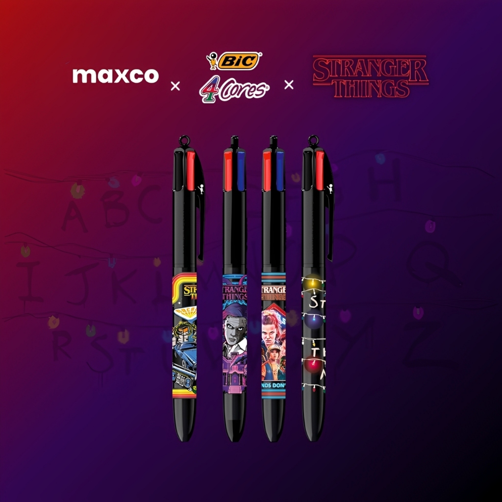 Caneta Esferográfica Retrátil BIC 4 Cores Stranger Things Corpo Temporadas 1 a 4 - 530028 · foto 2