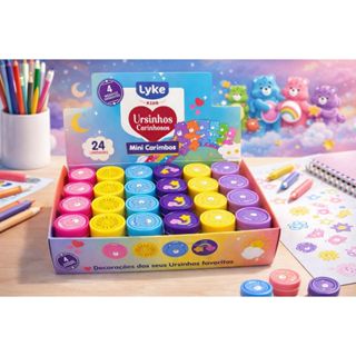 Mini Carimbos Ursinhos Carinhosos Lyke Kids Infantil Kit 3, 6 ou 24 Unidades em Oferta na Shopee