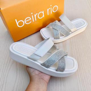 Papete Sandália X Beira Rio Brilho Feminina Casual Conforto Regulável Ajuste em Oferta na Shopee