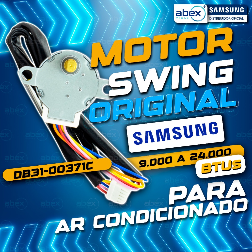 Motor Swing Aleta Ar Condicionado Samsung 9.000 a 24.000 Btus AR12HSSPASN DB31-00371C Original