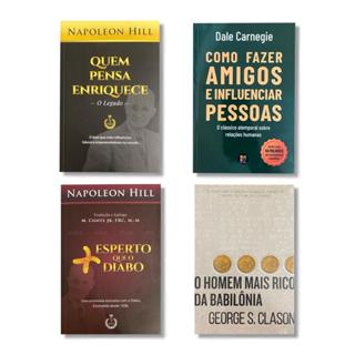 Kit 4 Livros O Homem Mais Rico da Babilônia + Quem Pensa Enriquece + Mais Esperto Que O Diabo - Napoleon Hill em Oferta na Shopee