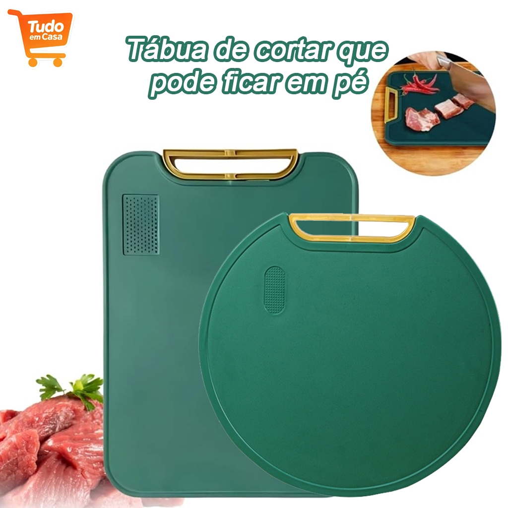 Tábua De Corte Antibacteriana À Prova De Mofo 38cm Com Suporte Em Pé Para Cozinha