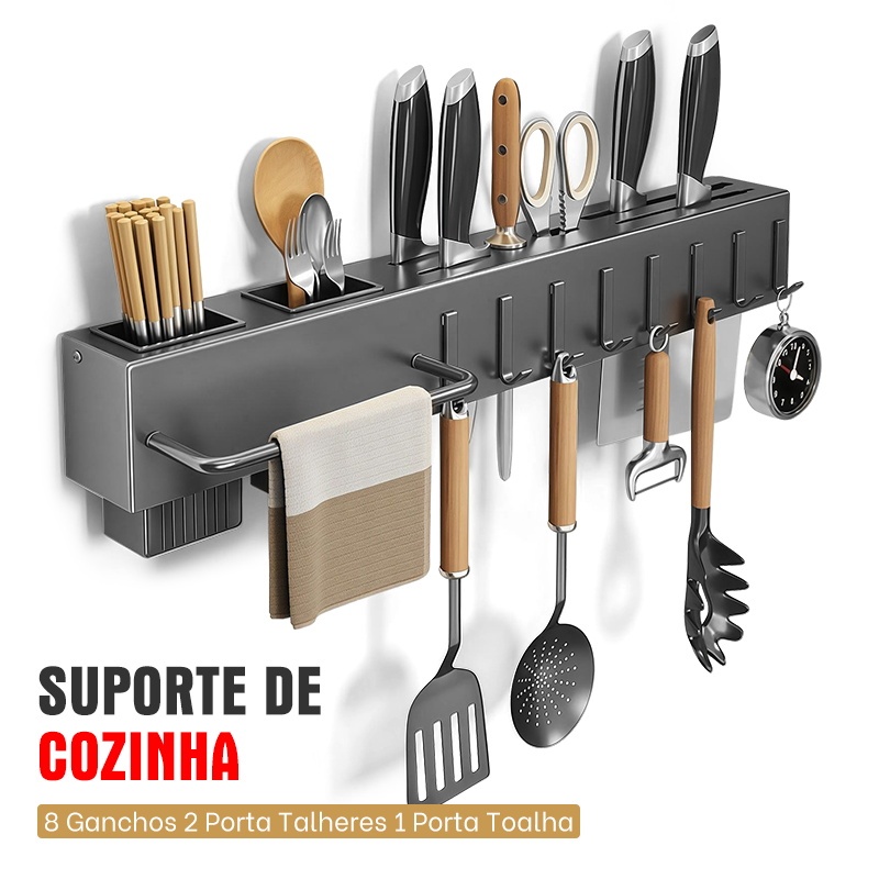Suporte De Cozinha Para Armazenamento De Facas Ganchos Porta Talheres Utensílios De Cozinha De Ferro