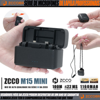 C Mini Lapela Sem Fio Magnético c/ Redução Ruído IA, Gravação HD, p/ Android/iOS/Câmera/PC