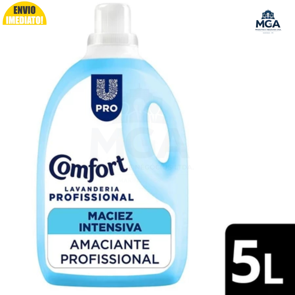 Amaciante Comfort Profissional 5L Maciez Intensiva 70 Lavagens Lavanderia Perfume 30 dias