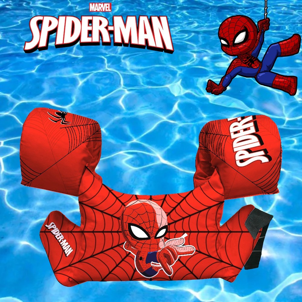 Boia Colete salva vida Infantil De Braço Estampado Menino Menina Homem Aranha Segurança Aquática 25k