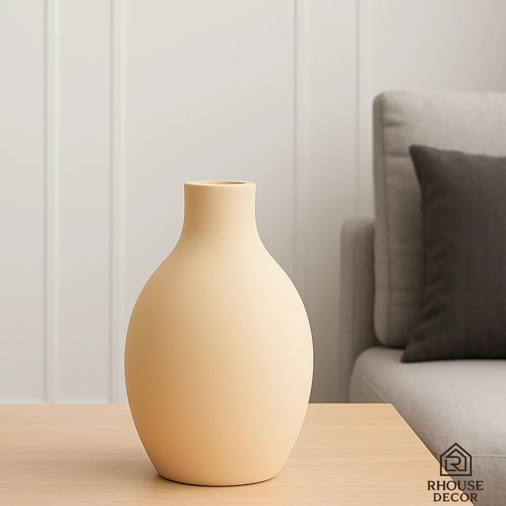 Enfeite Vaso de Cerâmica para Decoração de Sala Casa 20cm