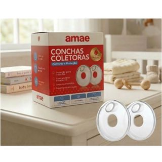 Concha Coletora Base Rígida Antivazamento Amamentação Amae em Oferta na Shopee