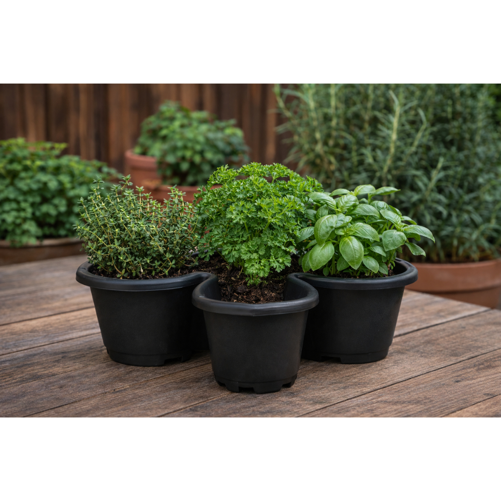 Kit 5 Vasos Pétala Empilhável Resistente 1 Litro Mini Horta Vertical Suculentas Plantas