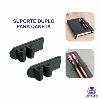 Kit com 2 Suportes Duplo para Canetas em Diário Agenda Caderno