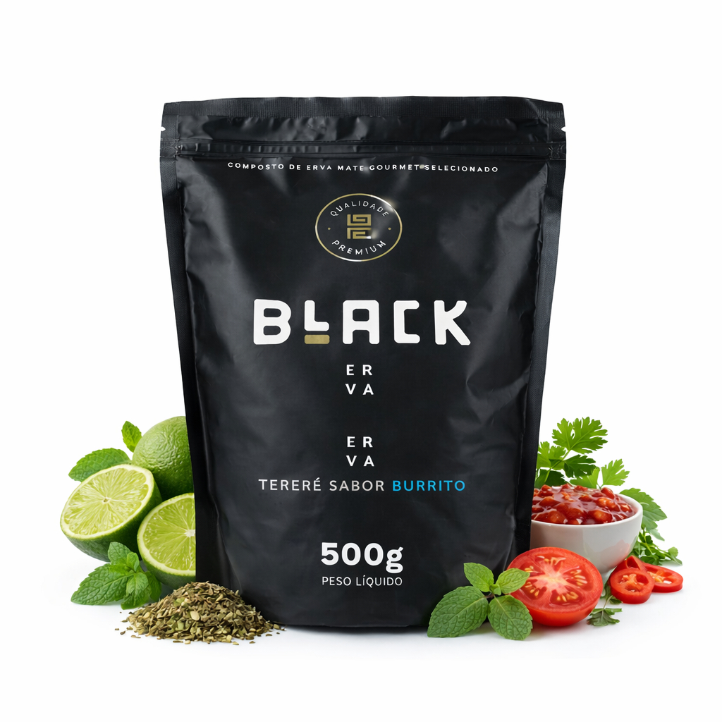Erva Mate Terere 500g Black Ervas Premium - Burrito - Erva Mate Refrescante