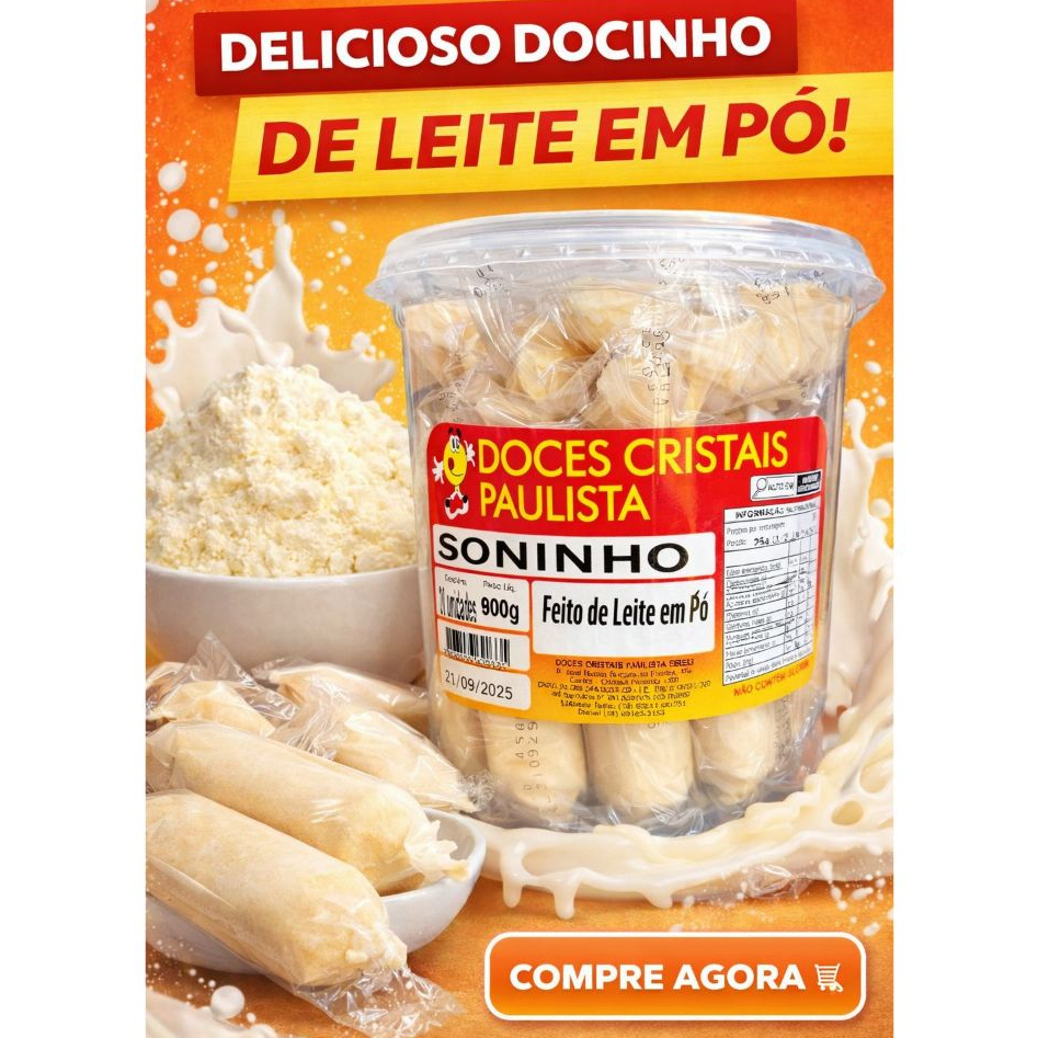 Soninho de Leite em Pó Doce de Leite em Pó Caseiro Artesanal Doces Cristais em Oferta na Shopee