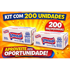 Paçoquinha Paçoca Rolha Amendupã Caixa - 200 100 50 unidades - Amendoim