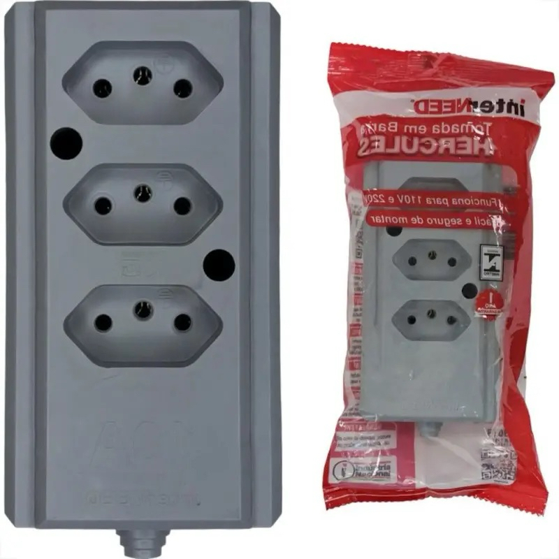 Tomada em Barra Tripla Interneed Hercules – Segurança e Praticidade! 🔌⚡