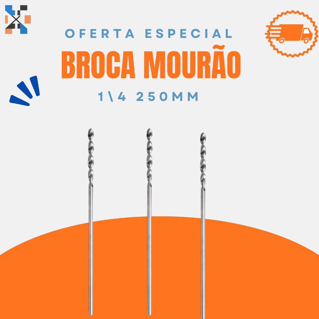 Broca para Mourão Madeira e Telha Fibrocimento 1/4" x 250mm
